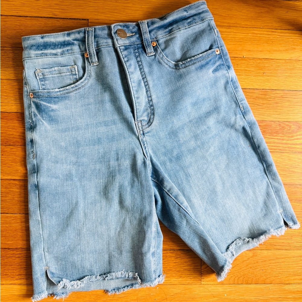RFM tummy control long denim shorts S